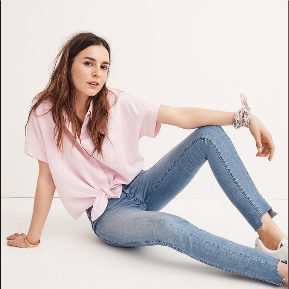 9” High-Rise Skinny Jeans: Seamed Step-Hem Edition